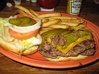 USA - Albuquerque NM - Garcia's Cafe Hamburger Meal (24 Apr 2009)